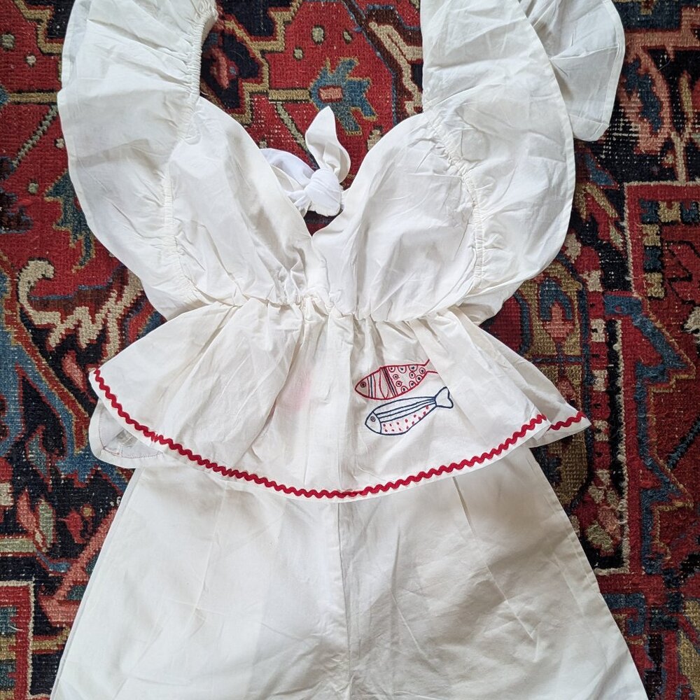 COOSY Matching Set for Summer Fish and Scallop Detail  Size S (4) NWT